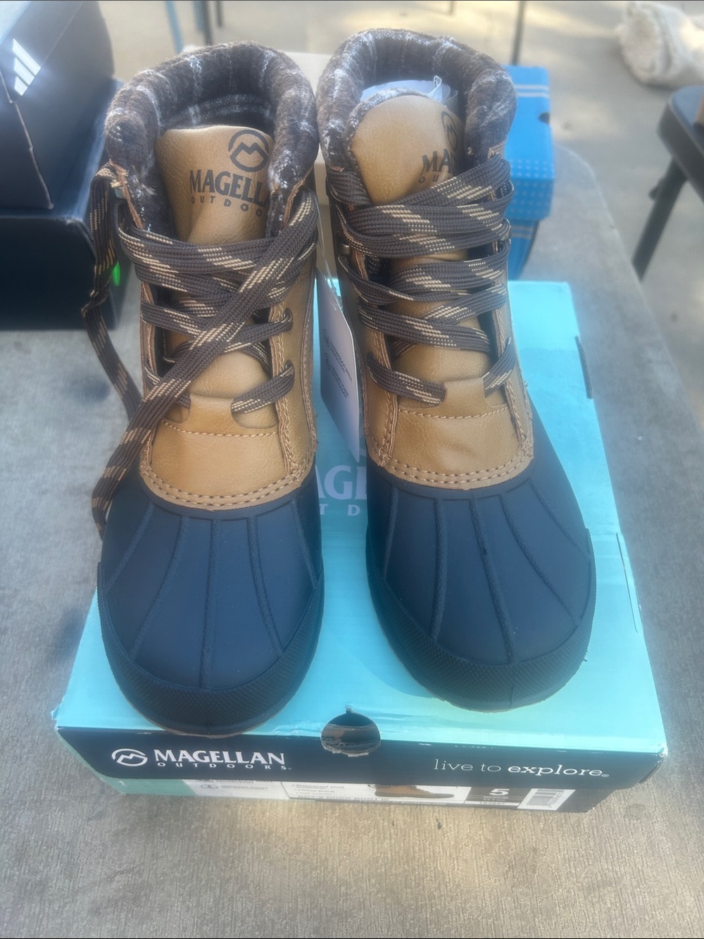 Magellan Outdoors Kids Brown and Black Insulated Waterproof Boots
